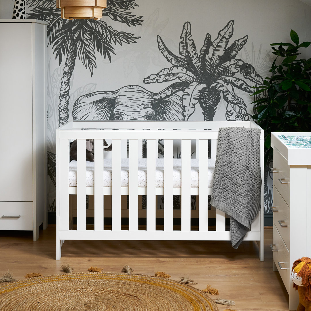 Obaby Nika Cot Bed White Wash Standard
